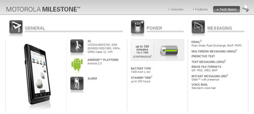 Motorola MILESTONE