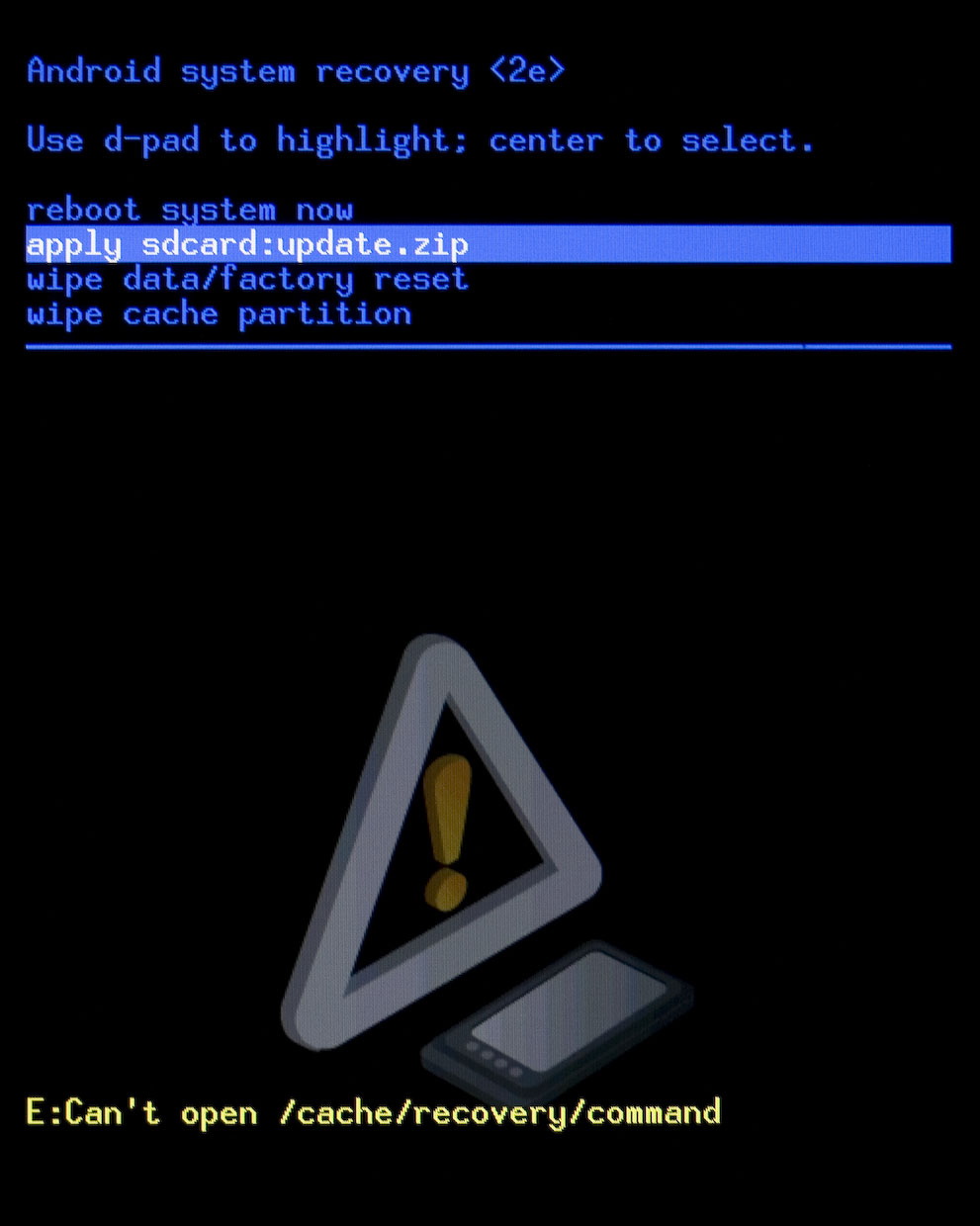 Android 2.0.1 update process
