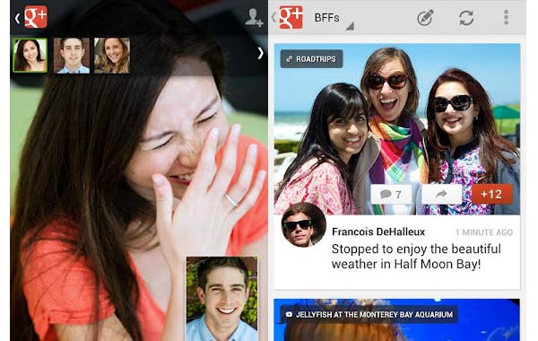 Новый Google + позволяет подросткам Тусовка, инициировать и присоединиться к сессии с мобильного