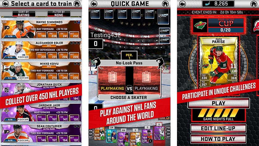nhl supercard best sports games for Android