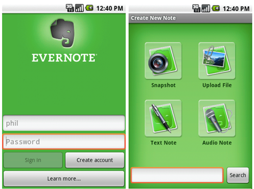 what is evernote app for android