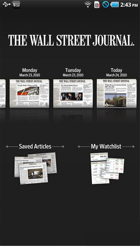 Wall Street Journal Android Tablet Edition