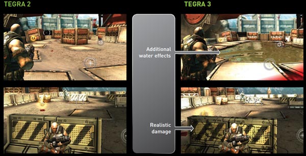 An example of additional graphical affects available for Tegra 3 devices.