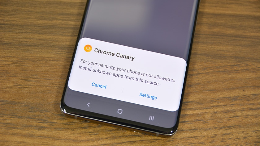 A photo of Android Pie's permission dialog