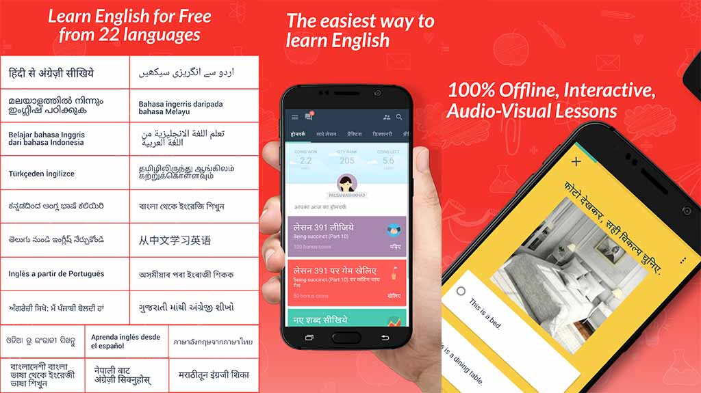 A screenshot of Hello English for the best english learning apps from Android Authority