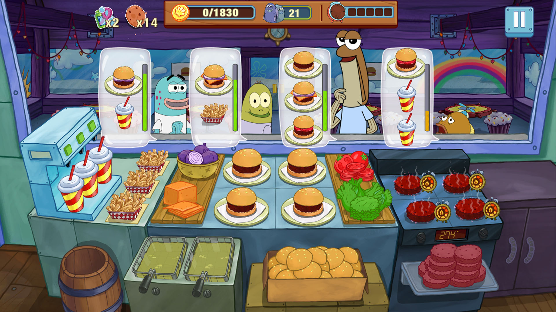 Спонджбоб Крусти готви най -добрите игри за готвене за Android