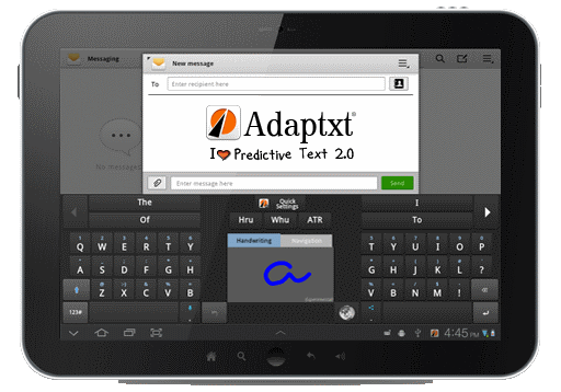 adaptxt tablet split keyboard