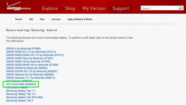 HTC Droid DNA revealed by Verizon early