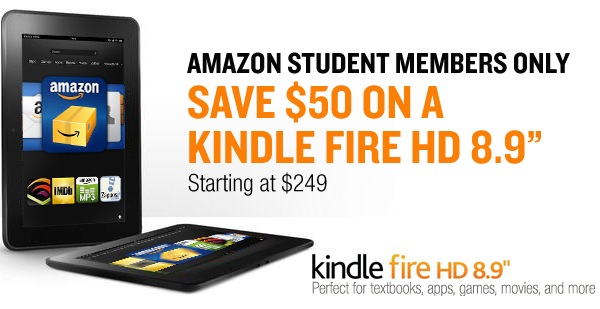 Kindle Fire HD promo for students