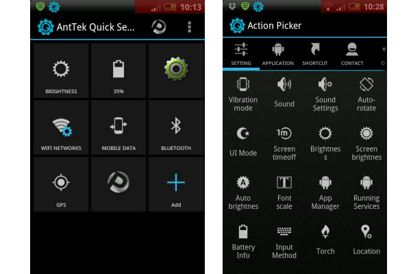 Jelly Bean quick settings