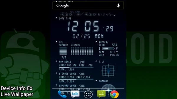 Free Apps - Device Info Live Wallpaper