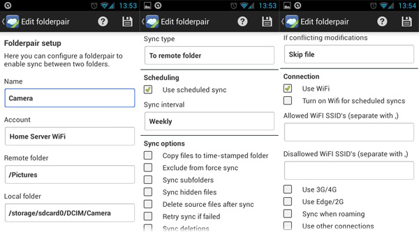 FTP folder syncing