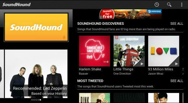 SoundHound Android app