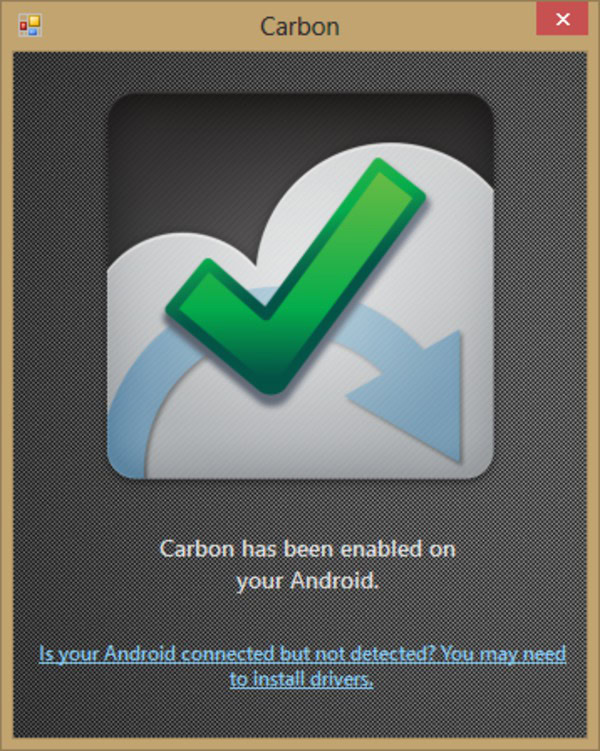The Carbon Backup desktop agent.