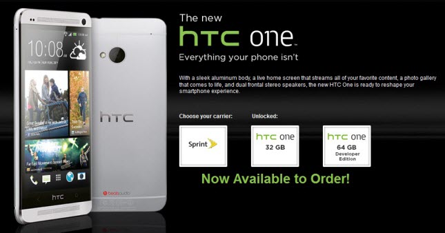 htc one unlocked now available