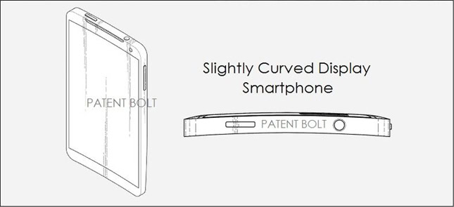 Samsung curved smartphone patent