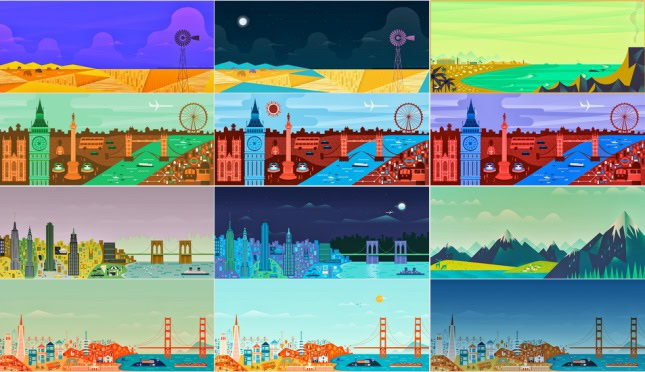 Google Now Wallpaper collage