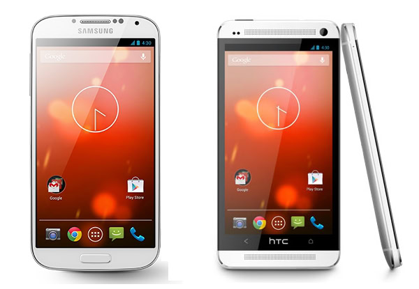 HTC One Galaxy S4 Google Play Edition