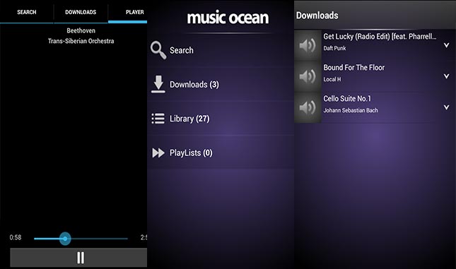MP3 Music Download Ocean screenies
