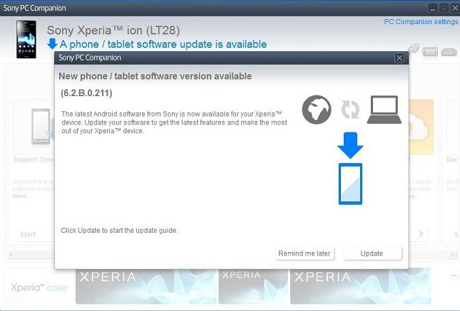 Sony Xperia ion update