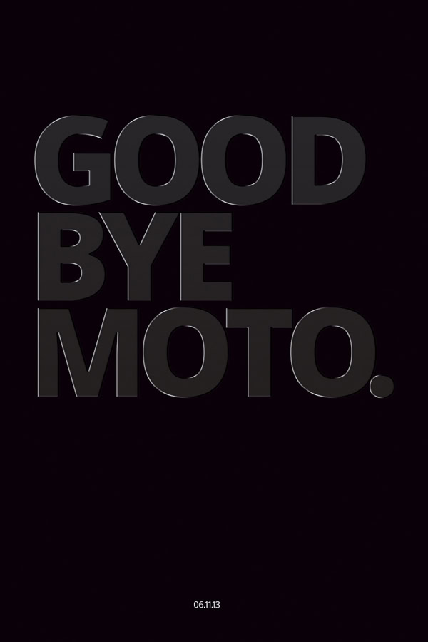 Goodbye Moto concept ad