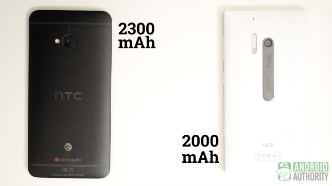 htc one vs nokia lumia 928 aa battery life