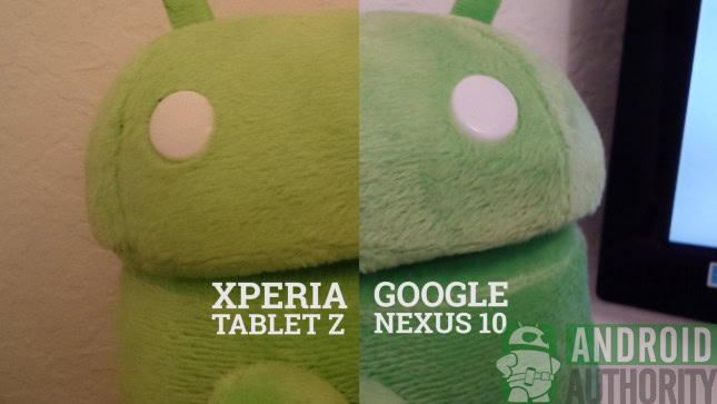 xperia tablet z vs nexus 10 aa cameras