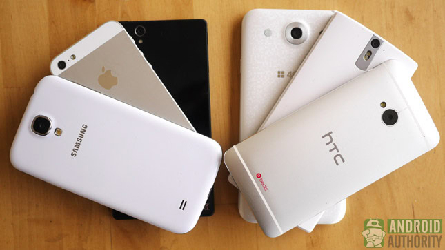 Smartphones stacked Android best iphone apple samsung LG HTC