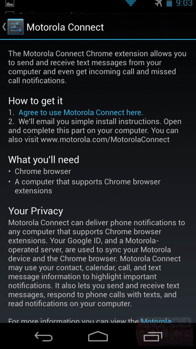 Moto X Motorola Connect