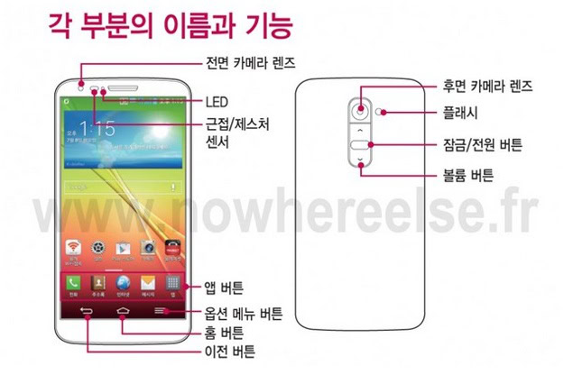 LG G2 manual screenshot