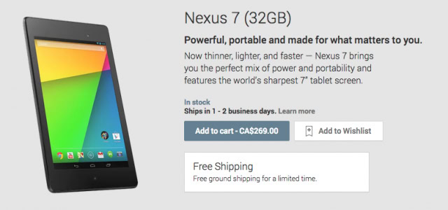 Nexus 7 (2013) Canada