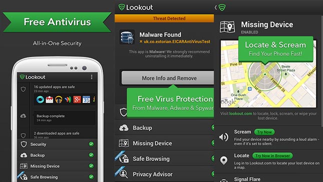 Lookout best Android security