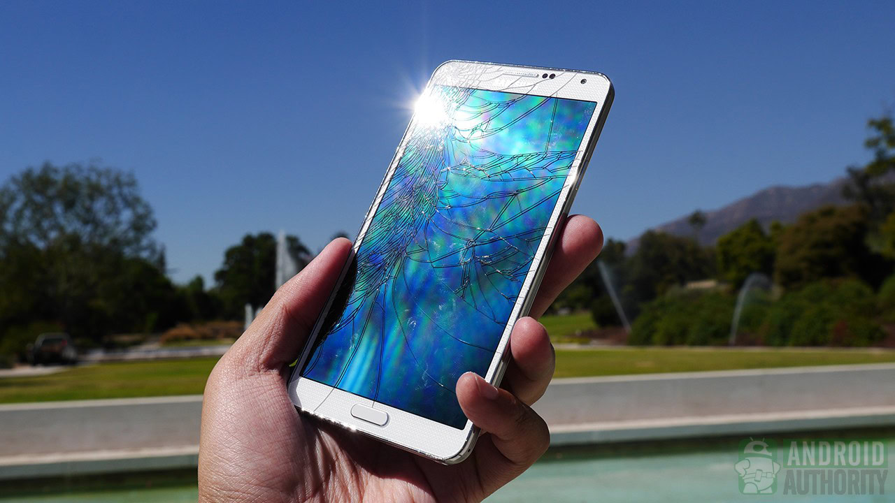 Samsung Galaxy Note 3 drop test cracked screen aa 8