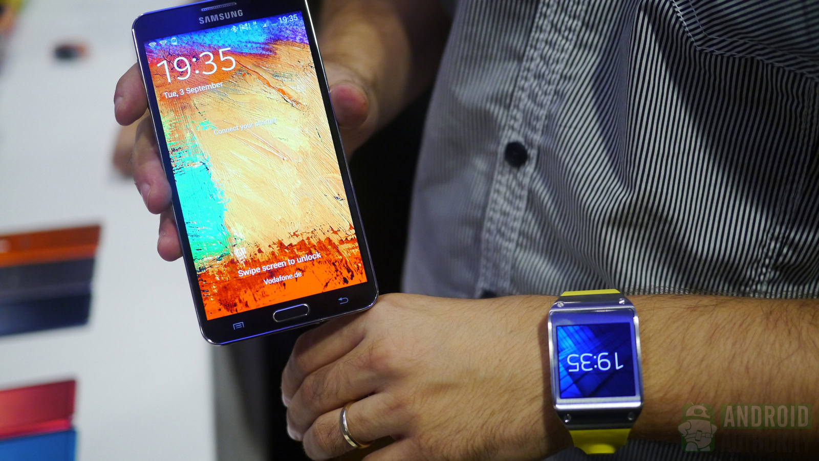 Samsung Galaxy Note 3 with Samsung Galaxy Gear