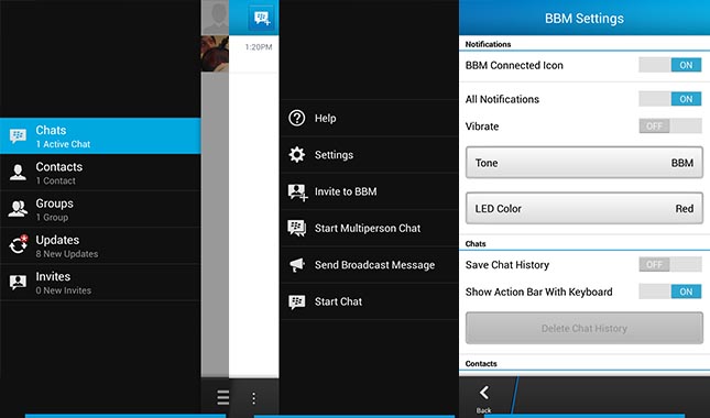 BBM for Android - Functionality