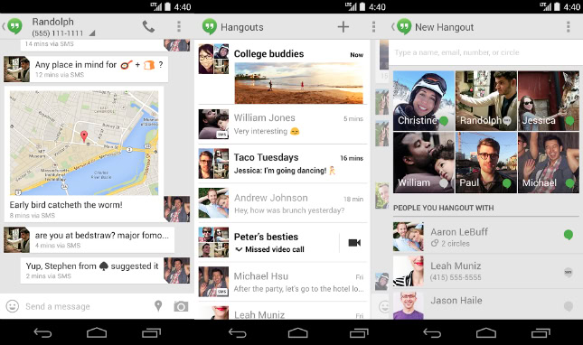Google Hangouts v2 Nexus 5