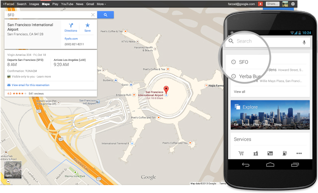 Google Maps - reservations
