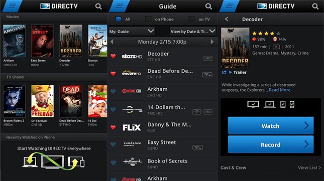 DirectTV Android apps