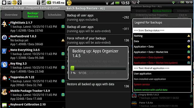 Titanium Backup Android apps
