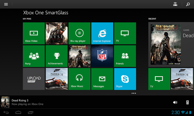 Xbox One SmartGlass Android app