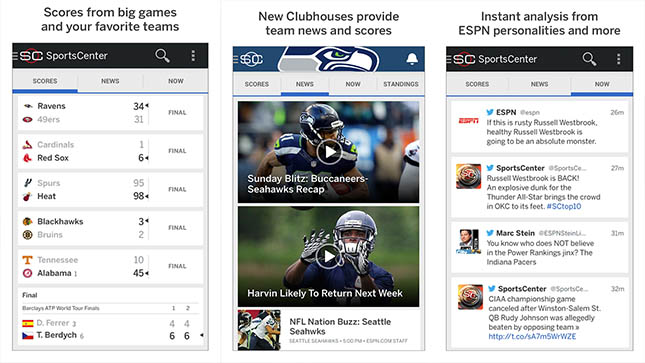 sportscenter android apps