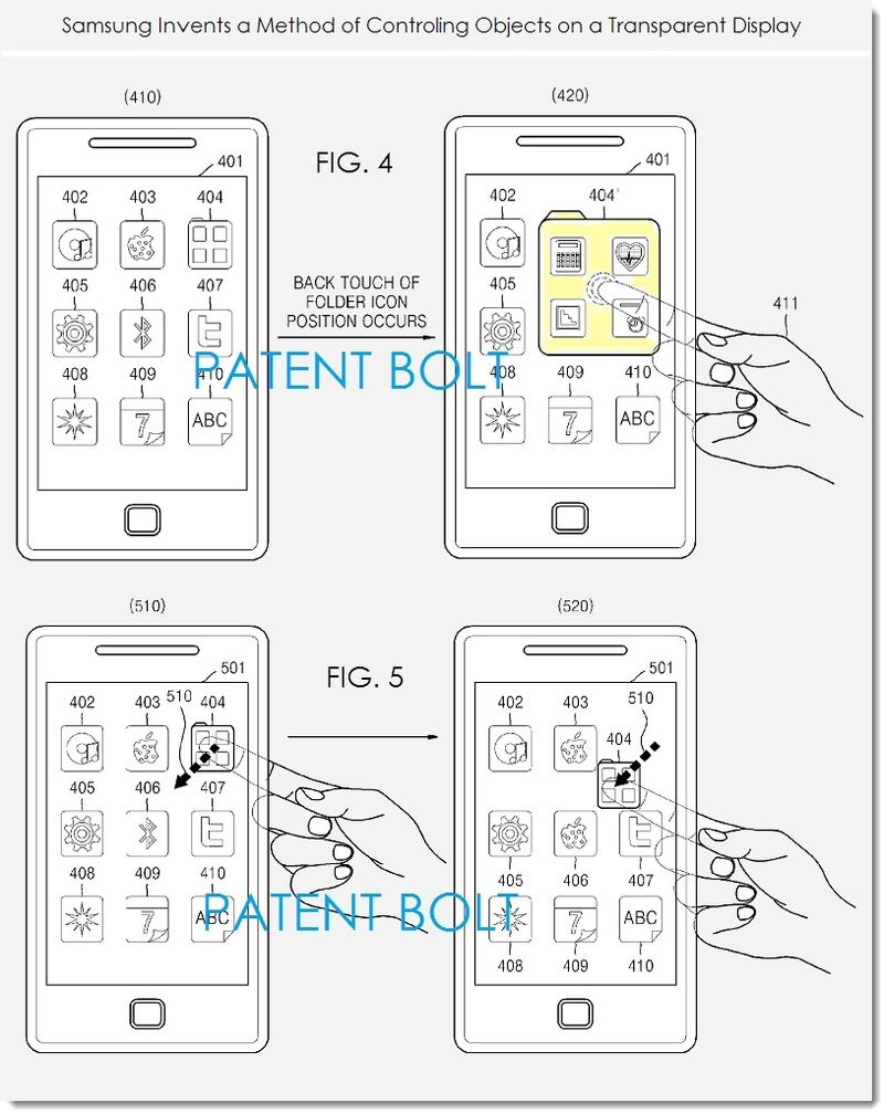 Samsung transparent display patent