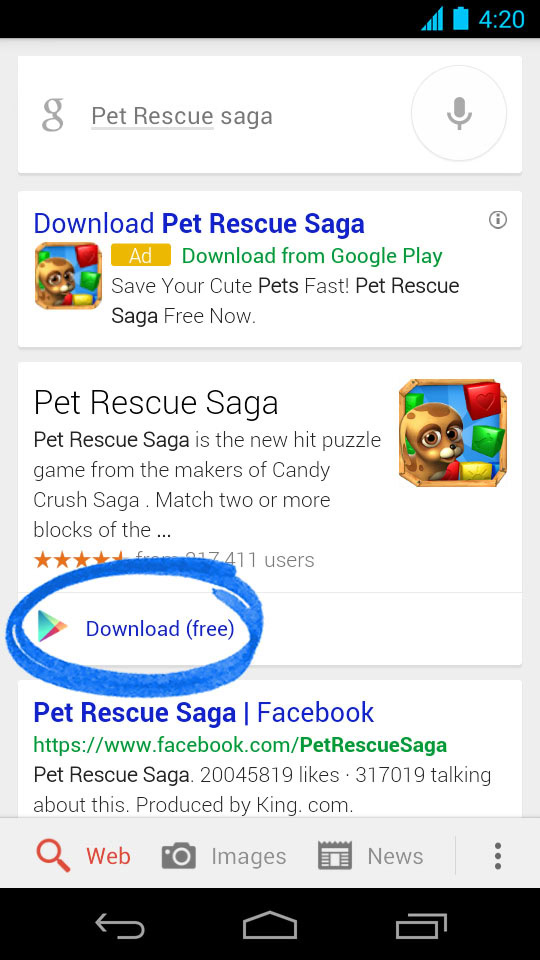 Google Search for Android - Apps Search