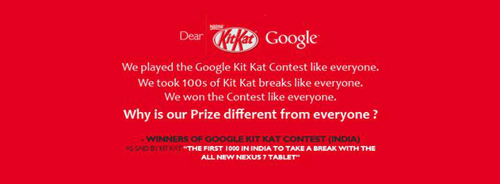 KitKat Nexus 7 Prize India