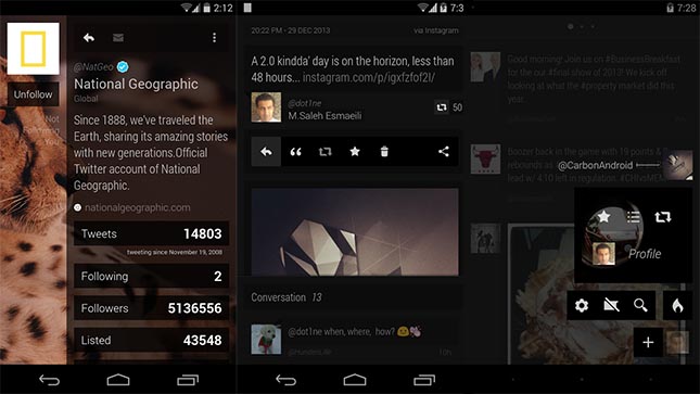 Carbon for Twitter Android apps