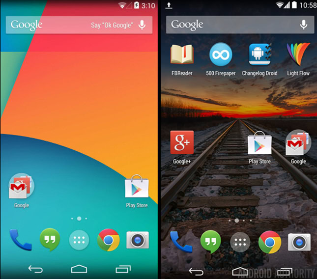 Android 4.4 KitKat Design Guidelines Screens AA