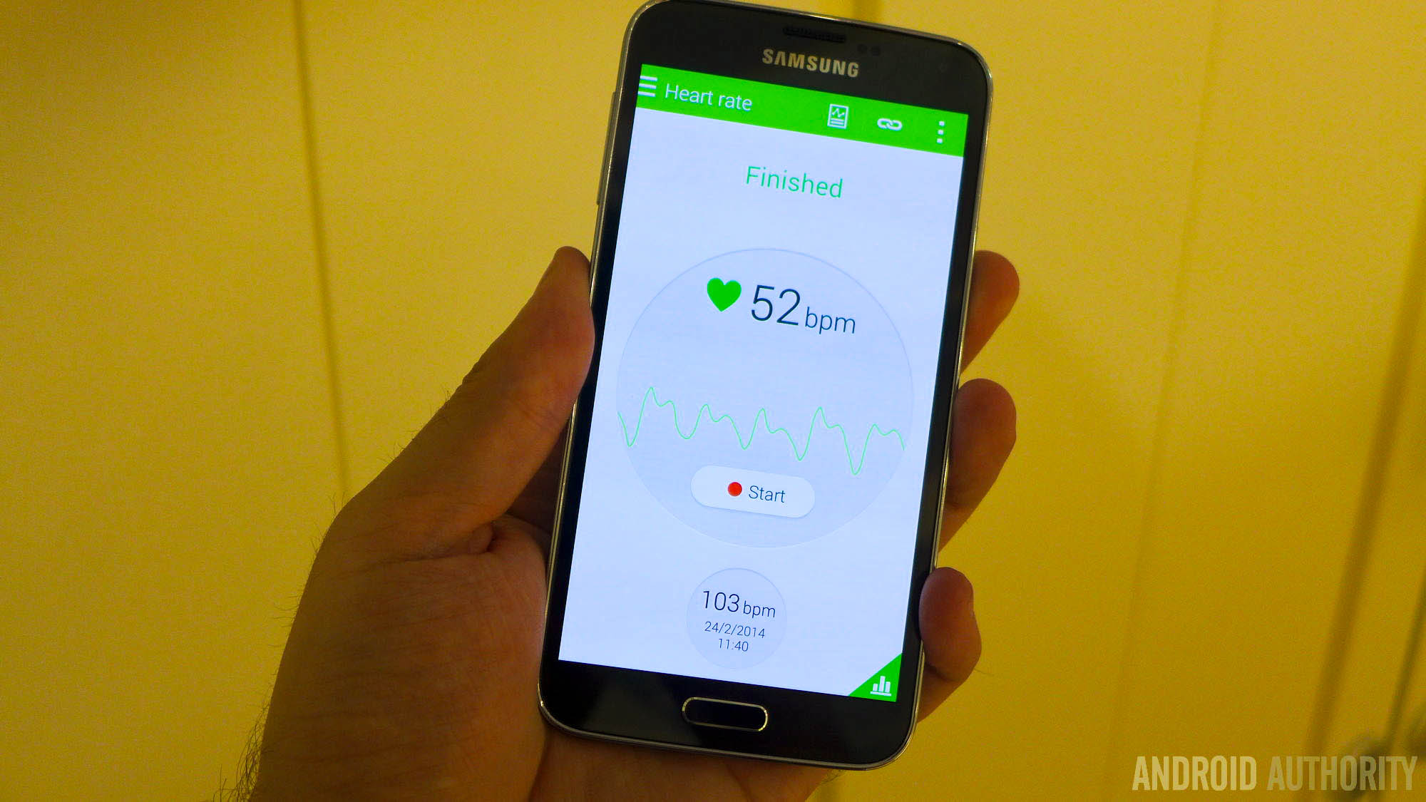 Samsung Galaxy S5 s health heart rate monitor 5
