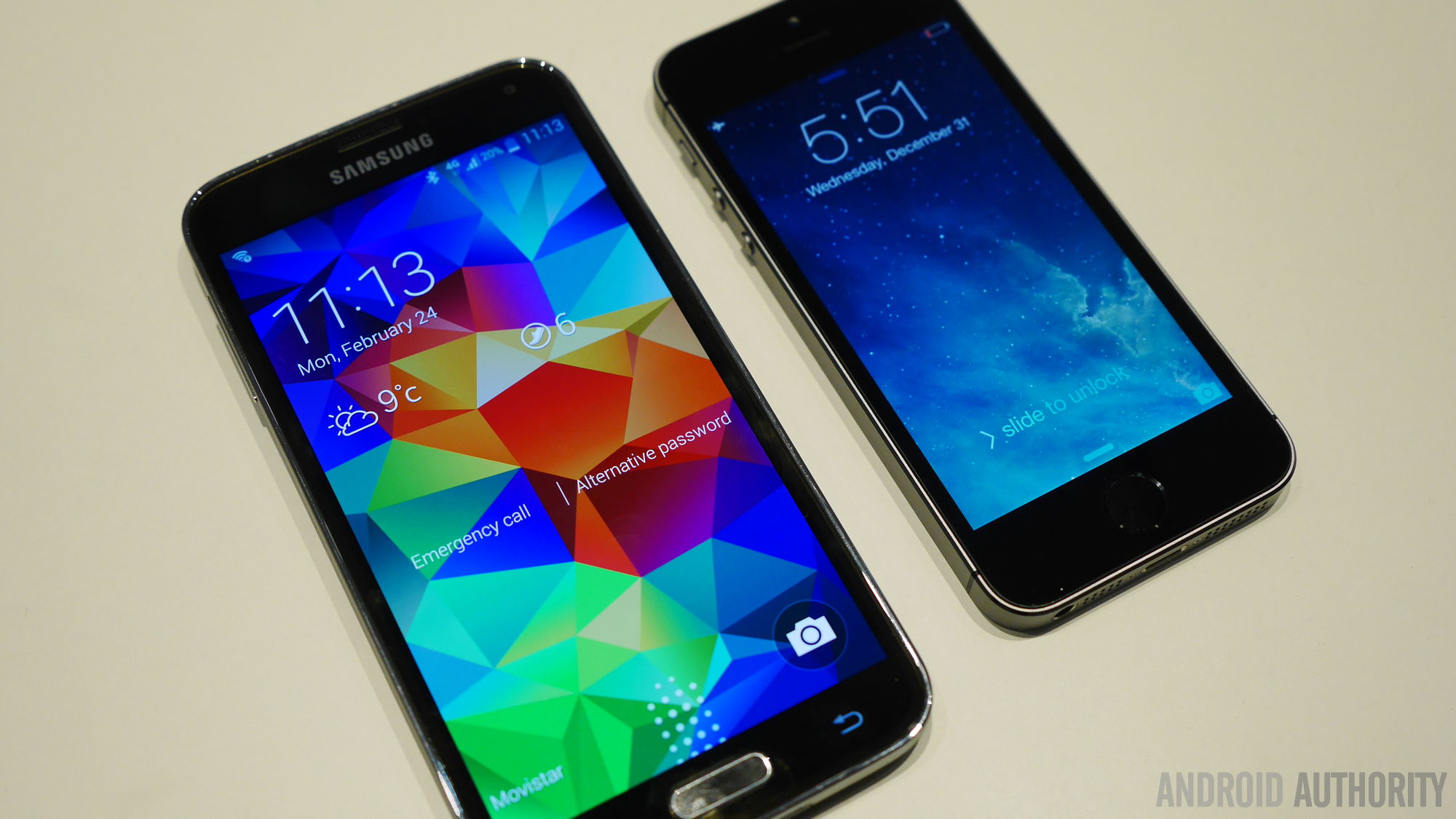 Samsung galaxy s5 vs iphone 5s aa 1