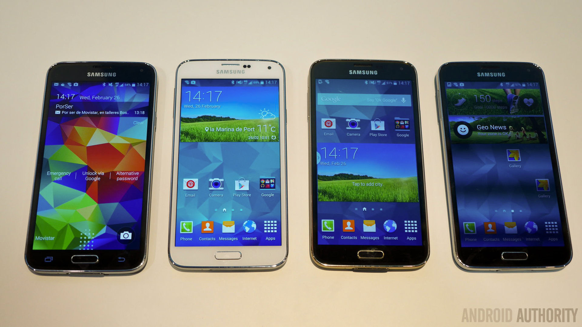 samsung galaxy s5 smartphones color options 1
