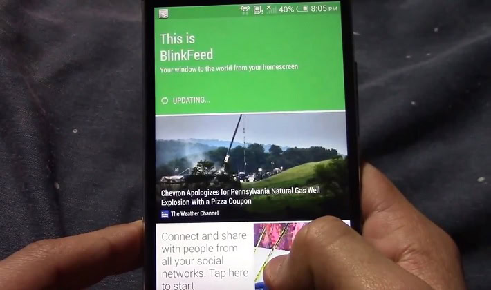 HTC One 2014 Blinkfeed